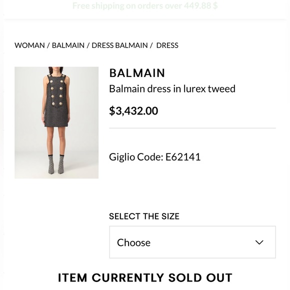 NWT Balmain A-line Round-Neck Woven Mini Dress - Picture 10 of 16